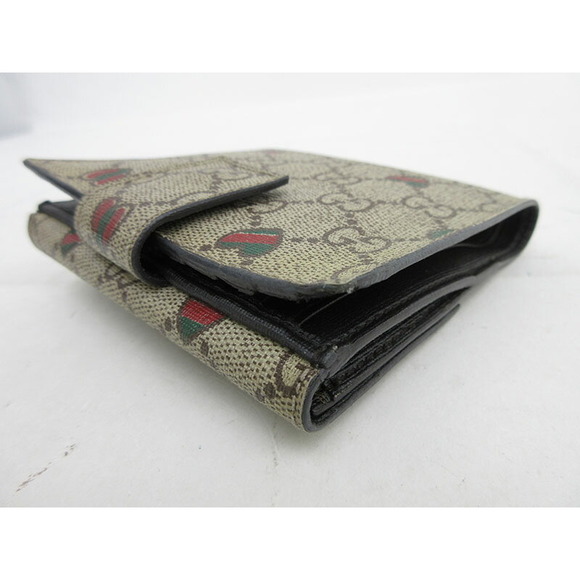 Gucci GG Double Hook Wallet Ribbon Heart Beige - Picture 5 of 9